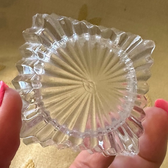 Vintage Crystal / Cut Glass Mini Personal / Individual Square Ashtray. - Picture 3 of 6
